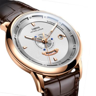 China Date LOBINNI 18071 Automatic Style Minimalist Wristwatch Luminous Mechanical Watches Men for sale