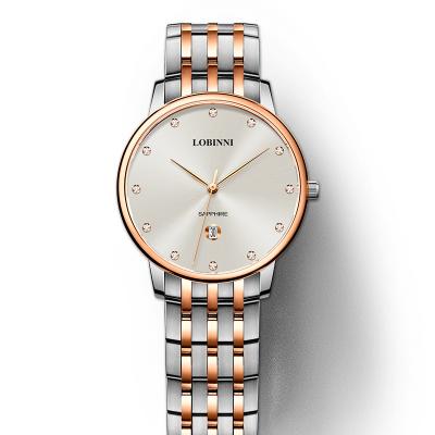 China Automatic Date Lobinni 3010 Hot Women Clock Reloj De Dama Rose Gold Quartz Wrist Watch Fashion Ladies Gift Sale for sale