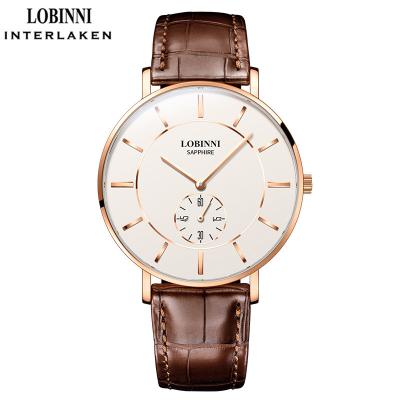 China Japan Date LOBINNI 3001 Automatic Men's Watch Stainless Steel Band Watch High Quality Casual Quartz Movement for sale