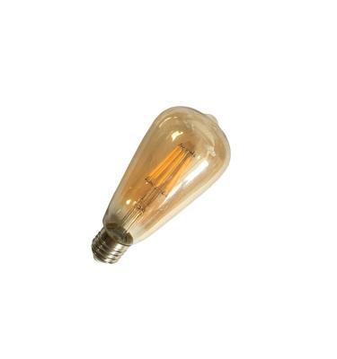 China Indoor AC220--240V ST64 6w Edison Style E27 120lm/w led filament bulb for sale