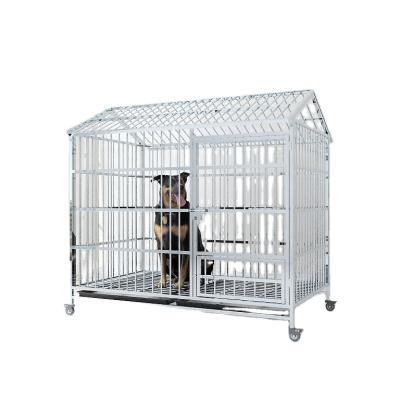 China Breathable Multiple Size Stainless Steel Dog Cage Dog Cages Outdoor Metal Facilities Cage For Dogs for sale