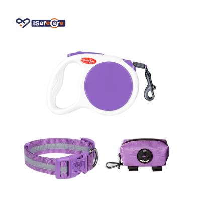 China Manufacturer Hot Sale Purple Color Customized Rope Collar Dog Running Leash For Dogs for sale