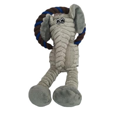 China Sustainable Plush Interactive Squeaky Puppy Toys For Small And Medium Dogs With Elephant Shape for sale