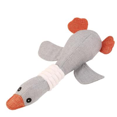 China Goose Healthy Molar Training Toys Plush Dog Educational Pet Squeaky Toy Squeaky Toy for sale