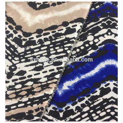 China 2019 Print Classic Leopard Grain DTY Spandex Jersey Print Fabric for sale