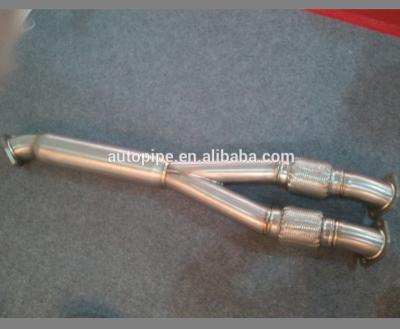 China Titanium Alloy 09+R35 3.5 INCH Y Midpipe Titanium Pipe Fits N*issan GTR Skyline for sale