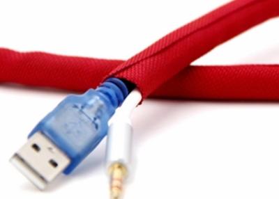 China Heißer Ausschnitt-Selbst, der aufgeteiltes umsponnenes Sleeving Polyester für Kabel A/V HDMI einwickelt zu verkaufen