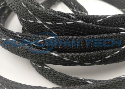 China Sleeving trançado resistente ao calor de pano das calças de brim para a proteção industrial das mangueiras/tubos à venda