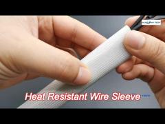 Electronics 50mm Heat Resistant Wire Sleeve 600c Htg Fiberglass Sleeving