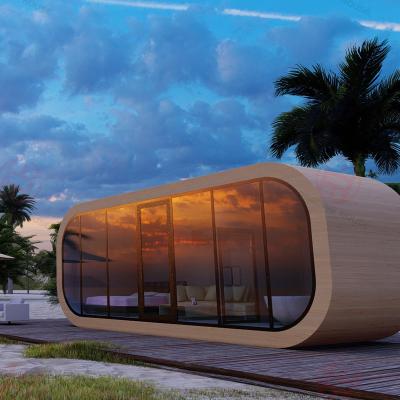 China Casa de contenedores prefabricada Casa cápsula de cabina de manzana Casa cápsula espacial Casa para hotel en venta