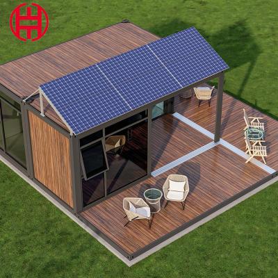 China Modular Prefabricated Tiny Container House with Detachable Container Solar Panels for sale