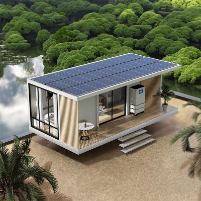 China Vorgefertigtes Modularhaus Container Container Haus mit Solarpaneel Raumkapsel Bett Hotelkabine zu verkaufen