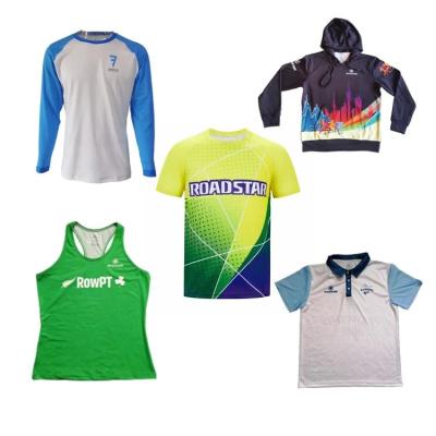 China Shirts & Custom Tops Roadstar factory sublimation printing logo and company shirts school uniform sports shirt for sale