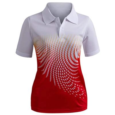 China QUICK DRY Copy Golf Sportwear Women's Sublimation Polo Shirt With Custom Full-sheet Logo Sport Uniform for sale