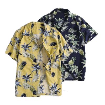 China QUICK DRY Custom Print Factory Design and Travel Hawaii Casual Short Sleeve Beach Wear Tops Blouses Shirt for sale