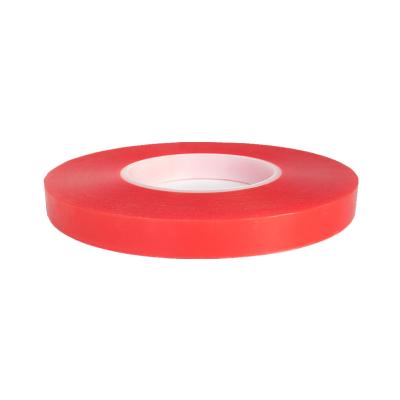 China Double Sided Double Sided Heat Resistant Heat Resistant Red Acrylic PET Backing VHB Permanent Foam Tape No Residual Glue for sale