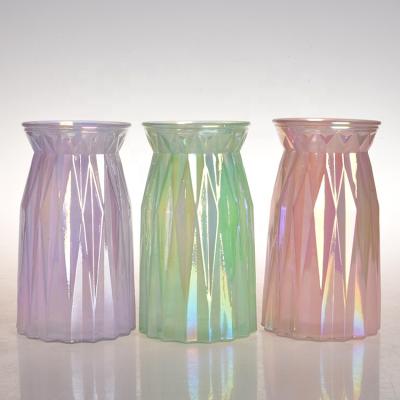 China American Style Garden Plant Flower Vase Wholesale Clear Glass Customized Glass Vase For Home Decoration for sale