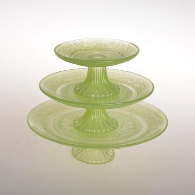 China Hot Selling Disposable Salad Dessert Cake Dinner 10 Inch Charger Dish Ice Glass Dinner Dish for sale