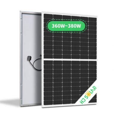 China Solar Power System 360W 370W 380W Home Solar System Half Cell Solar Panels Mono PV Modules for sale