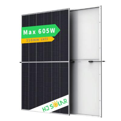 China Commercial solar power system 605W perc mono cell PV panel 600watt mono solar panel price for sale