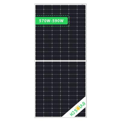 China Mono Solar Power System 156 Cells 182mm 570W 580W 590W Half Solar Panel 1000W Price PV Module for sale