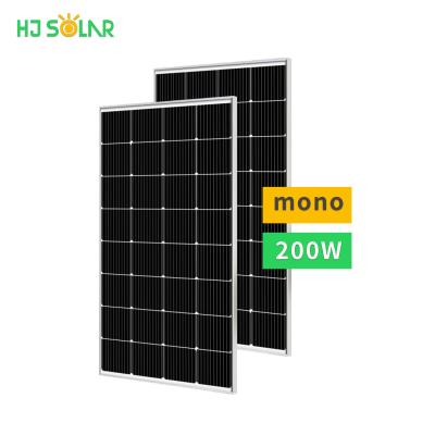 China Solar Panel 40W~450W PV Monocrystalline Solar Panel 12v Solar System Street Light Mini 200 Watt Home Roof Solar Panel Price for sale