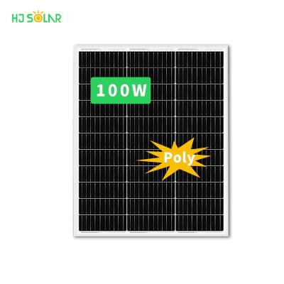 China 100Watt Poly Solar Panels 18V 36V Mini PV Solar Panels Polycrystalline Solar System Solar Panels Cheap Price for sale