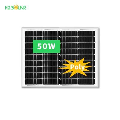 China Poly 18V 36V Solar Power Solar System Solar System Products 50W Solar System Lights Solar Panels Price for sale