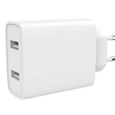 China 2021 Hot Selling Fireproof Mobile Phone Dual USBA Ports QC3.0+ 5V 2.4A Travel Charger for sale