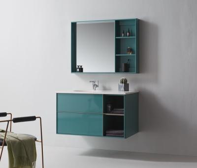 China Hotel Bathroom Cabinet Enviroment Friendly Wall Hung Bathroom Vanity for sale