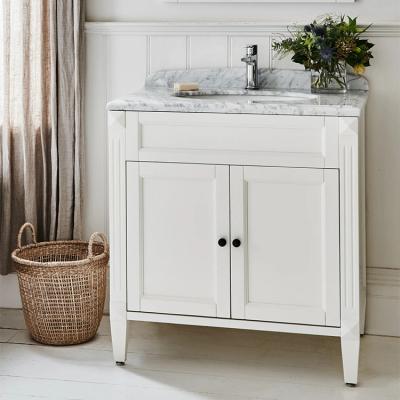 China High Quality Hot Sale Bathroom Furniture Vanity Cabinet Luxury Solid Wood Natural Marble Waterproof for sale