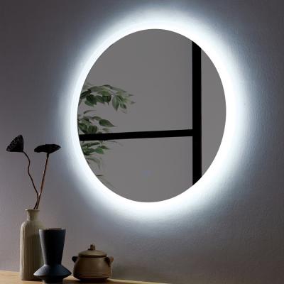 China Magnifying Round LED Lighted Bathroom Mirror Wall Mounted Makeup Vanity Anti Fog Touch Control for sale