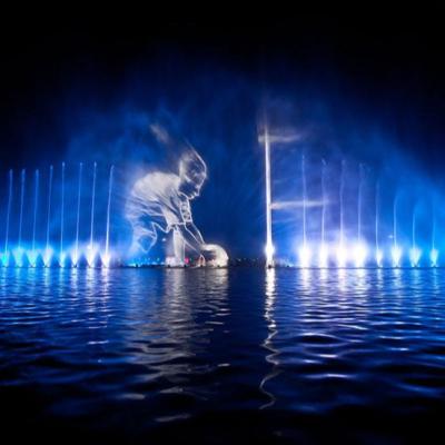 China / outdoor decorative projection film fountain water screen for projector laser light show fountain for sale