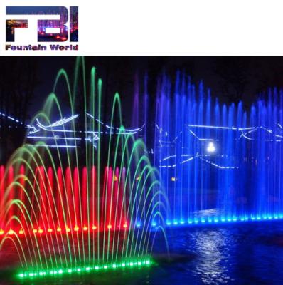 China / factory direct music fountain water garden lake outdoor river applied 30m long led music fountain for sale