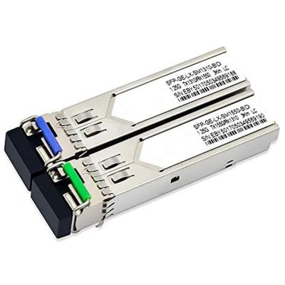 China For Network Switch Simplex Compatible 1.25G 1000BASE 1310/1550nm BIDI SC/LC 3KM SFP Module for GLC-BX-U/D DEM-331T/R GE-LX-SM…. for sale