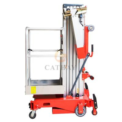 China 300kg Bucket Widely Solar Portable Hydraulic Cheap Mast Lifter for sale