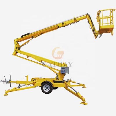 China Hotels China Hydraulic Trailer Towable Articulated Boom Lift Machine for sale