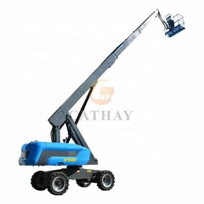 China Hotels Hgih Extremity 20m Load 230kg Indoor Outdoor Electric Boom Man Lift With Ce for sale