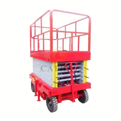 China Economic Heavy Duty Cathaylift 500~2000kg Electric Towable Scissor Lift Small 3~18m CE Certificated for sale