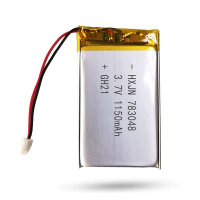 China Toys high power 3.7v 783048-1150mah 3C discharge rate lithium polymer battery for Beauty Instrument/GPS for sale