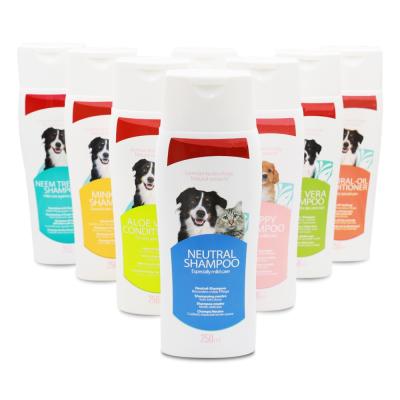 China 250Ml Private Label Sustainable Pet Products Bulk Pet Bath Pet Cleaning Shampoo For Dogs for sale