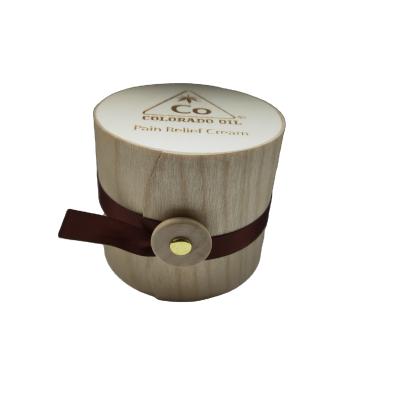 China Personal Care 50g Bamboo Cover With All Engrave Link One String Glass Jar Empty Cosmetic Cream With Bamboo Lid Cap for sale