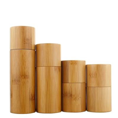 China 35ml 50ml 75ml 100ml 150ml Personal Care Bamboo Foam Bottle Natural Regenerative Carbonized Bamboo Bottle Carbonized Bamboo Cap for sale