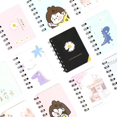 China Mini Planner School Diary Spiral Notebook Cute Customizable Notebook Fashion Kawaii White A7 Small Notebook for sale