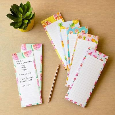 China Magnetic Shopping List Pad Magnetic Notes Fruit Design Fridge To Do List Magnetic Grocery List Notepad for sale