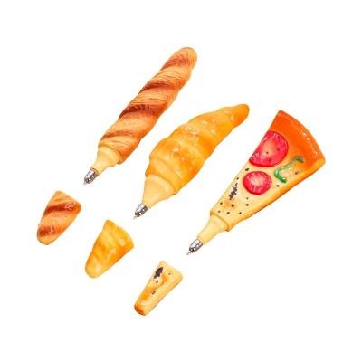 China Fashoion 2021 Hot Sale Cartoon Design Gel Pens Pizza Shape Gel Pens Pizza Ballpoint Pen for sale