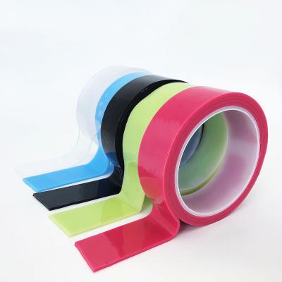 China Wholesale Custom School Office Stationery Sticky Colorful Adhesive Tape Double Sided Reusable Nano Tape for sale