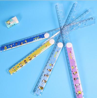 China Fashionable Personalized Skin Hollow Out Pattern Folding Marker Custom Ruler Plastic Ruler for sale