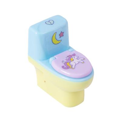 China Fashionable Retro Multicolor Cardboard Cute Children Closestool Shaped Pencil Sharpener for sale