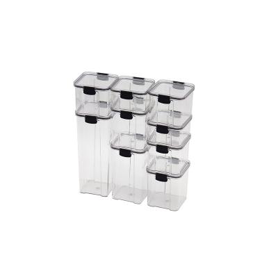 China Airtight Food Container Stored Bin Organizer Stackable Acrylic Large Storage Containers for sale